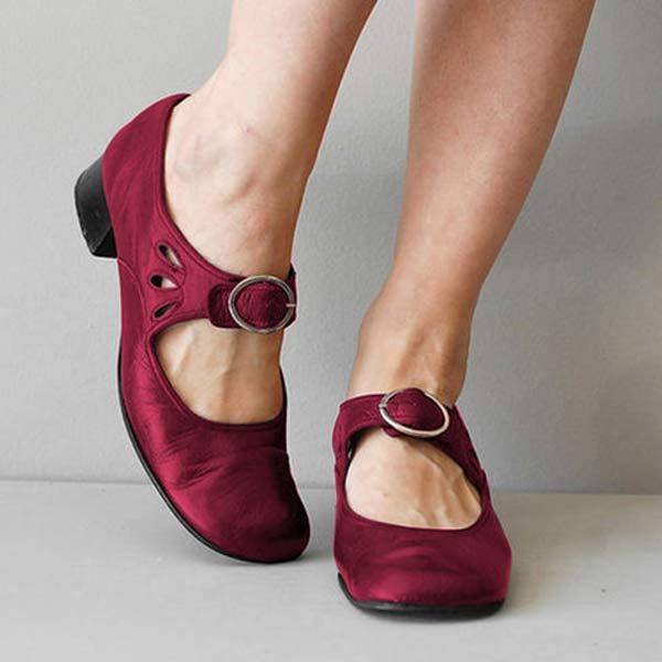 Sandalias de cuña de cuero con hebilla ajustable | Ideal para el verano