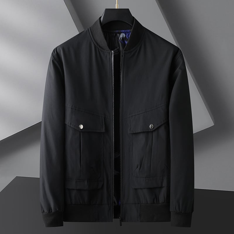 Chaqueta Sólida para Hombre de Talla Grande | Ideal para Primavera y Otoño