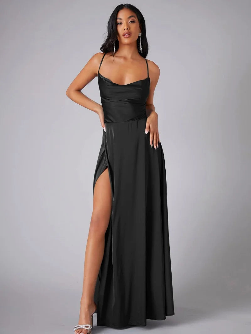 Vestido Largo Fluido con Espalda Abierta | Ideal para Primavera y Verano