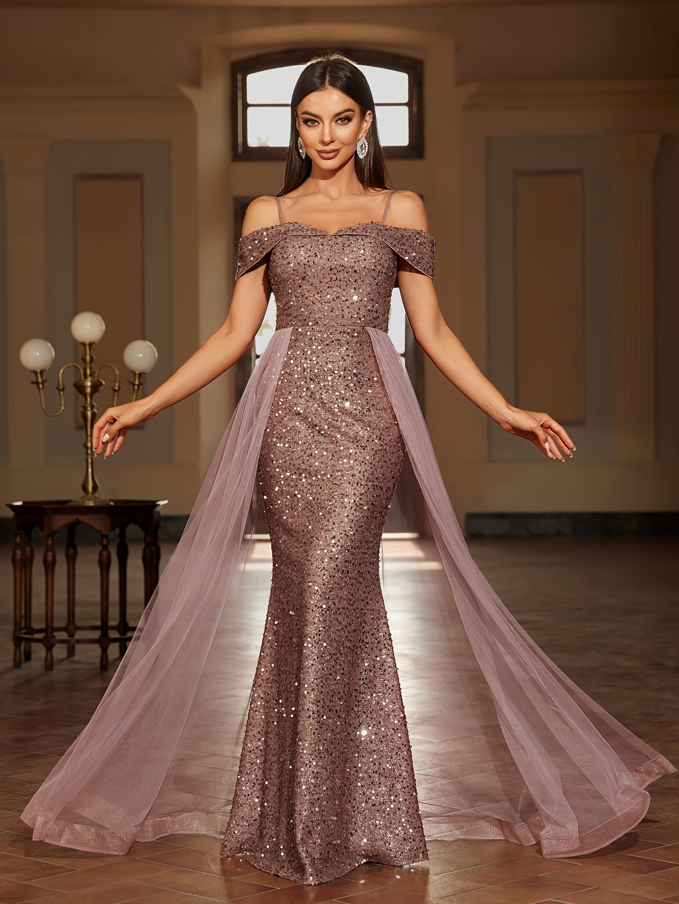 Vestido Largo de Noche con Cintura Entallada y Falda Fluida | Ideal para Primavera y Verano