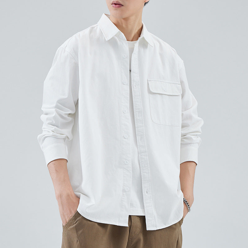 Chaqueta Camisa de Algodón de Corte Holgado para Hombre | Ideal para Todas las Estaciones