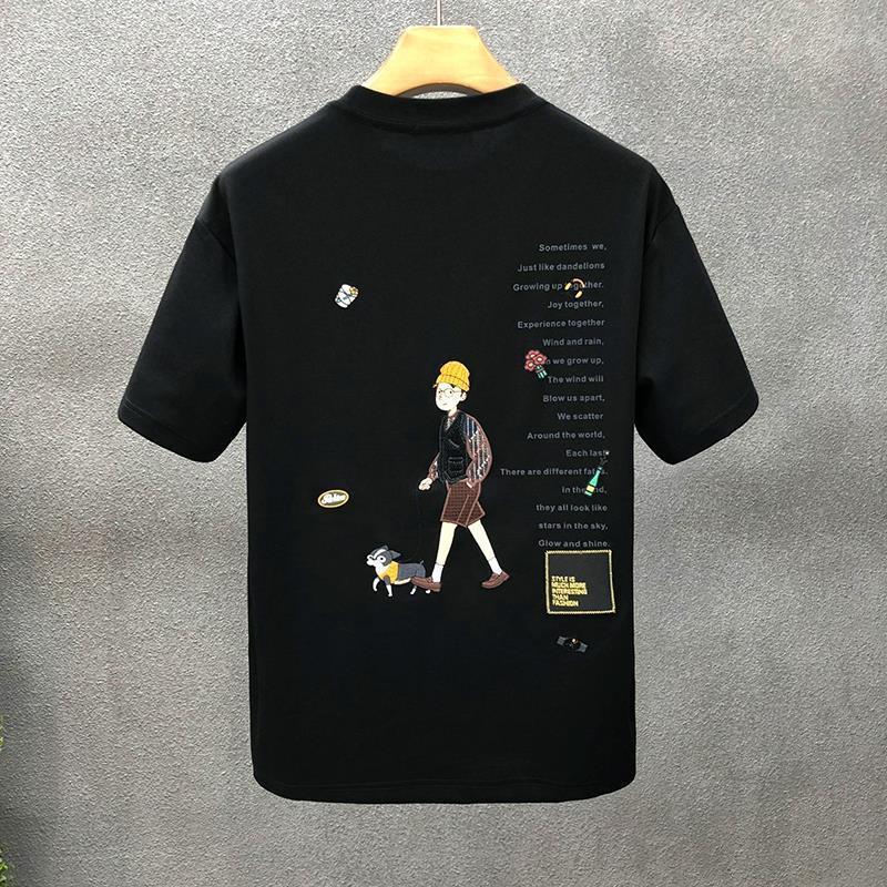Camiseta Holgada de Hombre con Estampado de Dibujos Animados de Manga Corta | Ideal para Verano