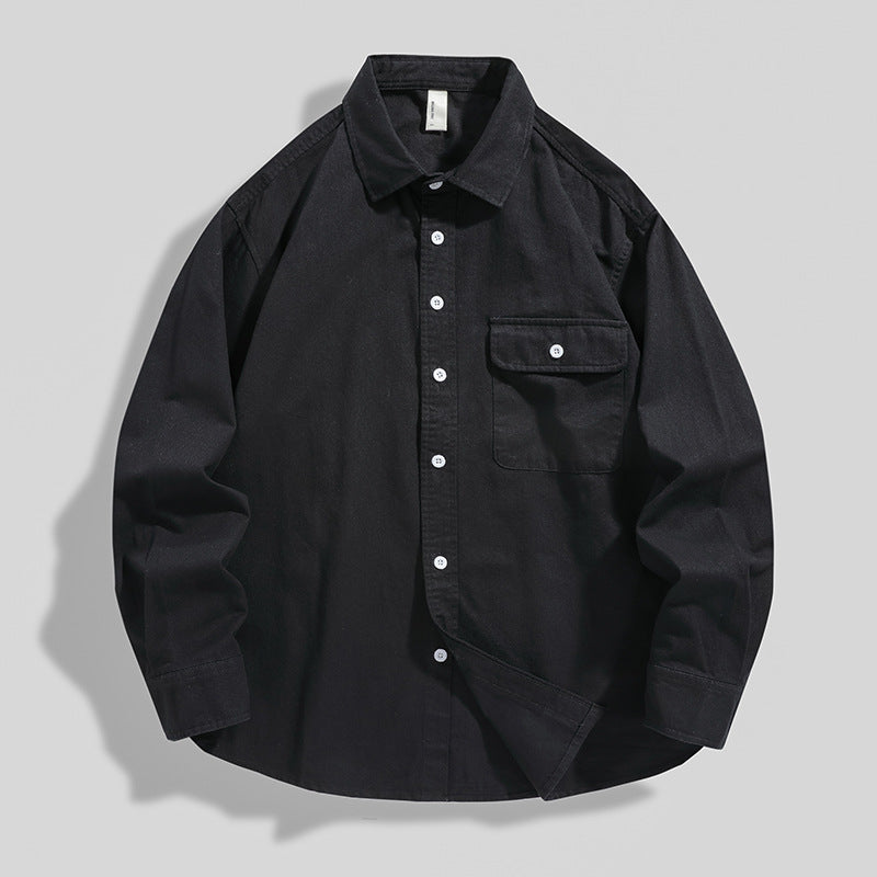 Chaqueta Camisa de Algodón de Corte Holgado para Hombre | Ideal para Todas las Estaciones