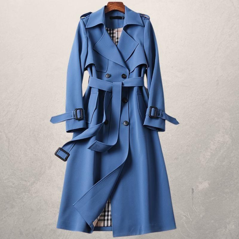 Abrigo Trench de Largo Medio con Cinturón para Mujer | Ideal para Otoño