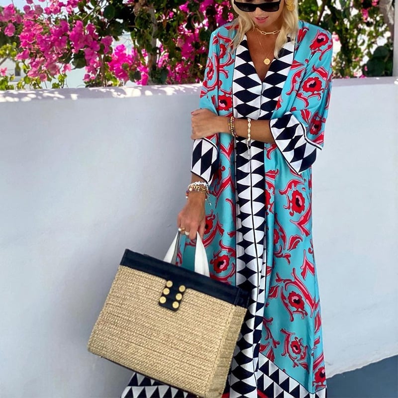 Vestido Largo Estampado con Silueta Fluida | Ideal para Verano