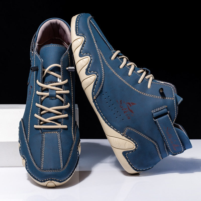 Zapatos Ortopédicos de Cuero para Hombre con Suela Antideslizante | Ideal para Todas las Estaciones