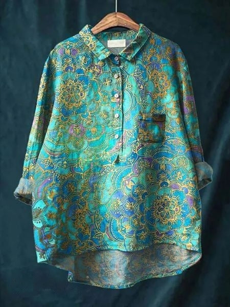 Blusa de estampado floral con tela ligera | Ideal para primavera y verano