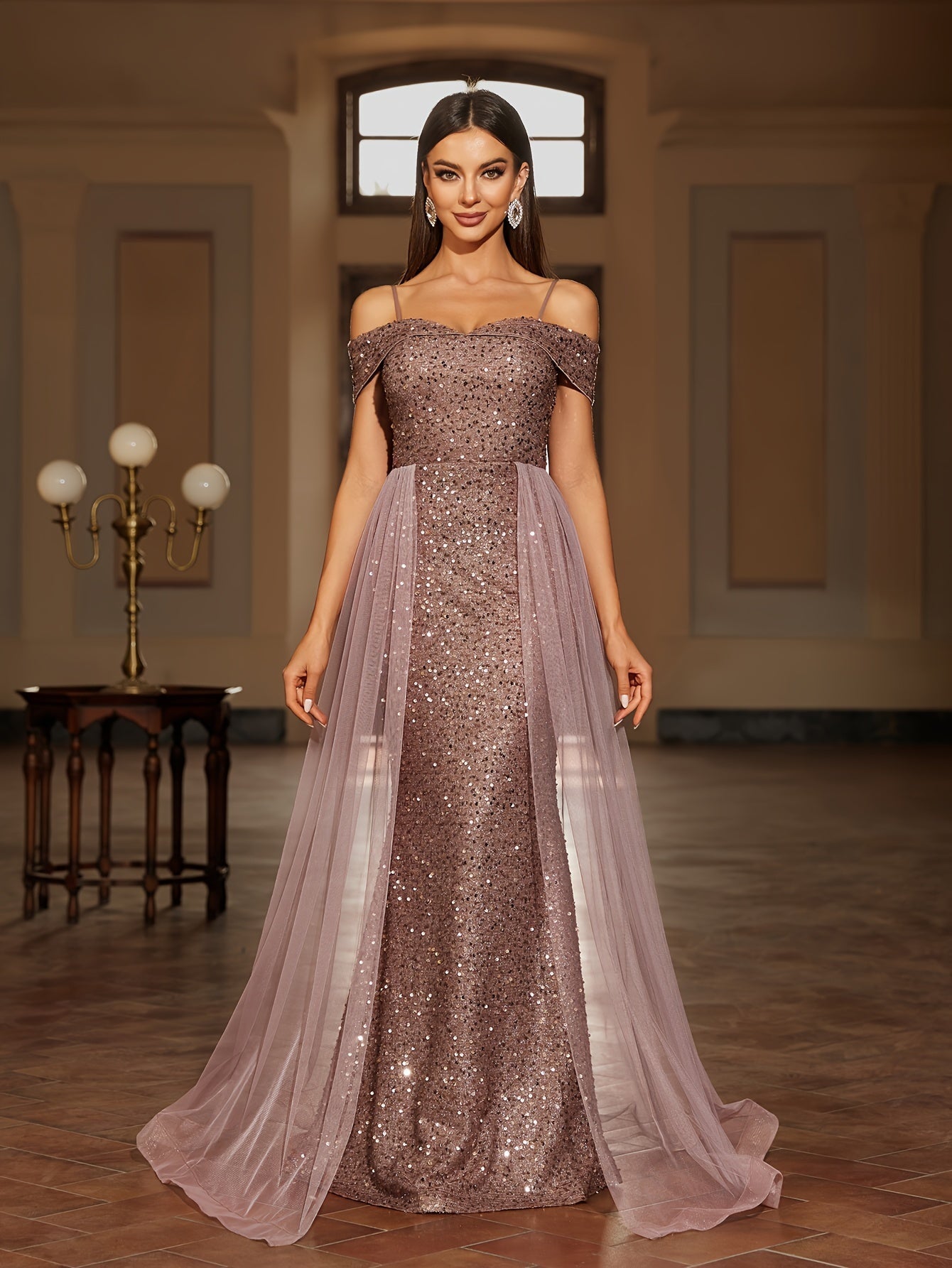 Vestido Largo de Noche con Cintura Entallada y Falda Fluida | Ideal para Primavera y Verano