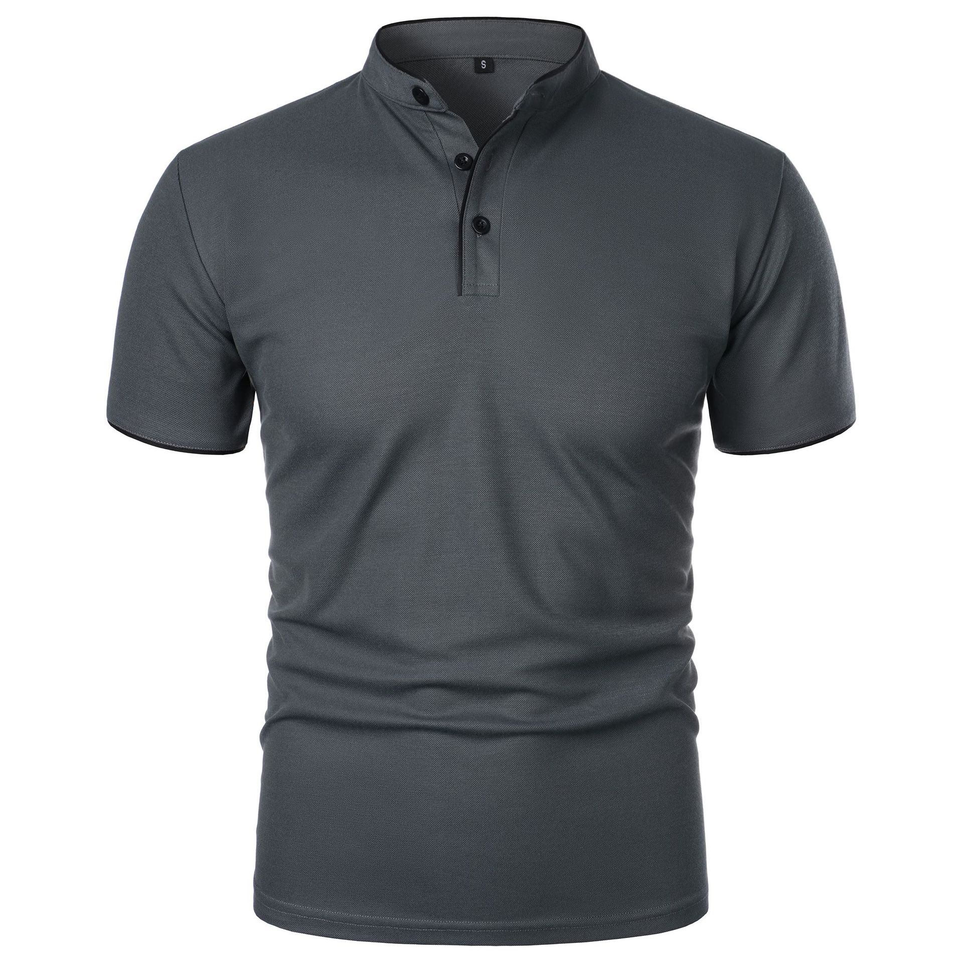 Camiseta de Hombre de Manga Corta Color Sólido de Corte Ajustado | Ideal para Verano