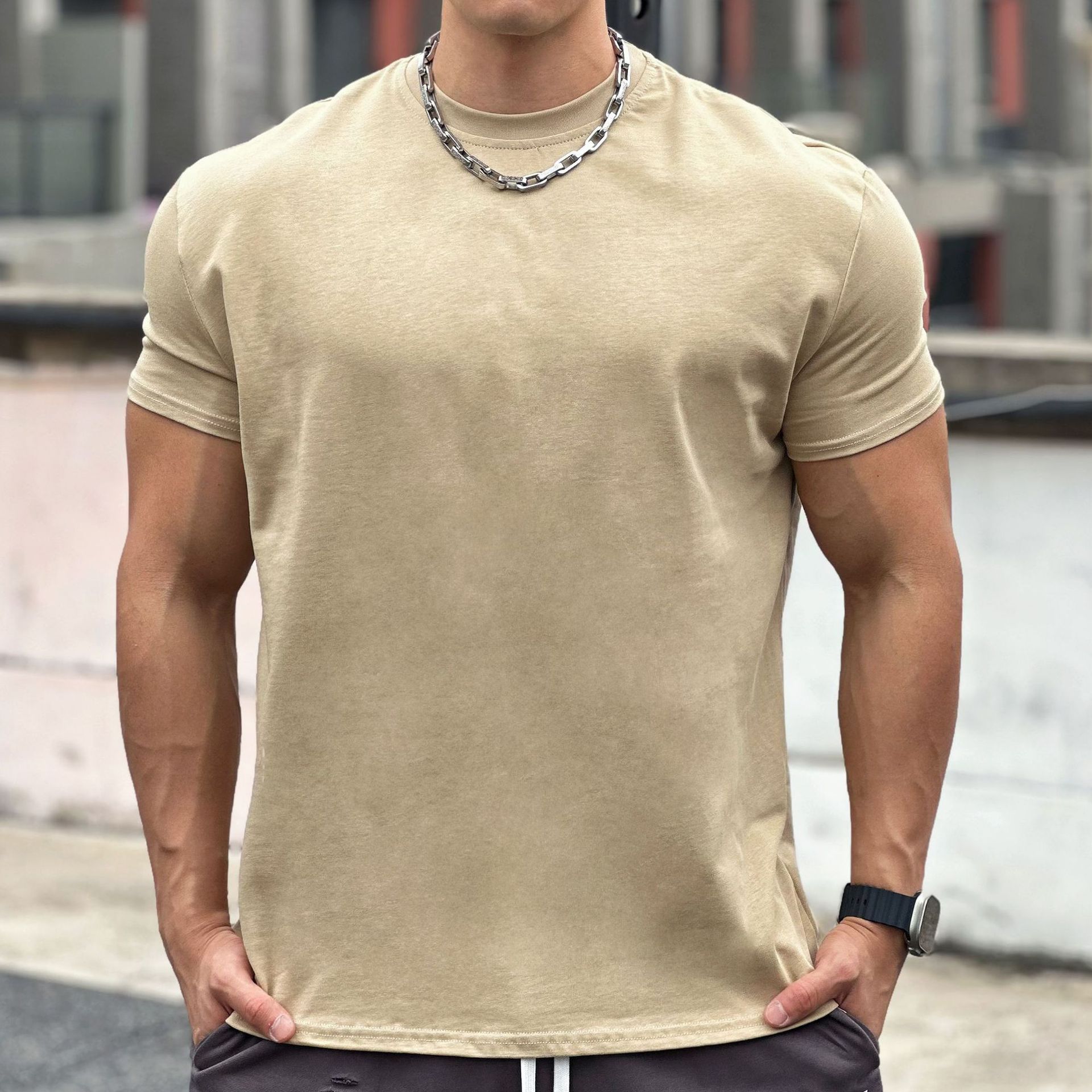 Camiseta Deportiva de Algodón de Corte Suelto y Manga Corta | Ideal para Verano