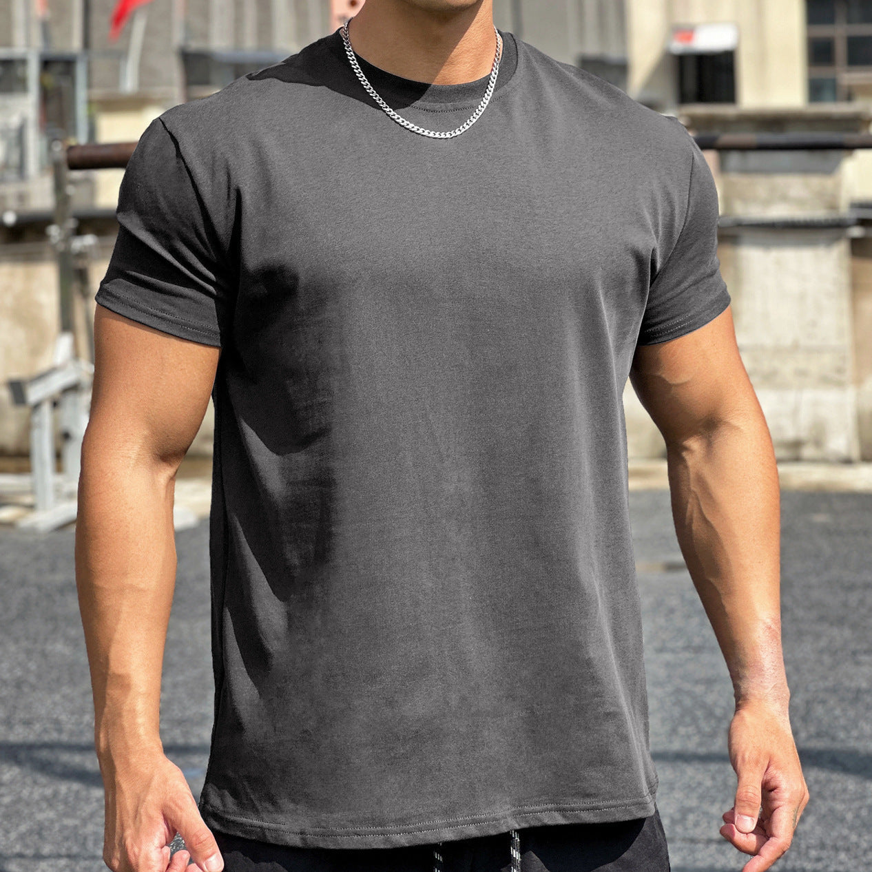 Camiseta Deportiva de Algodón de Corte Suelto y Manga Corta | Ideal para Verano