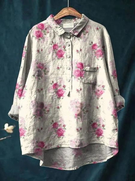 Blusa de estampado floral con tela ligera | Ideal para primavera y verano