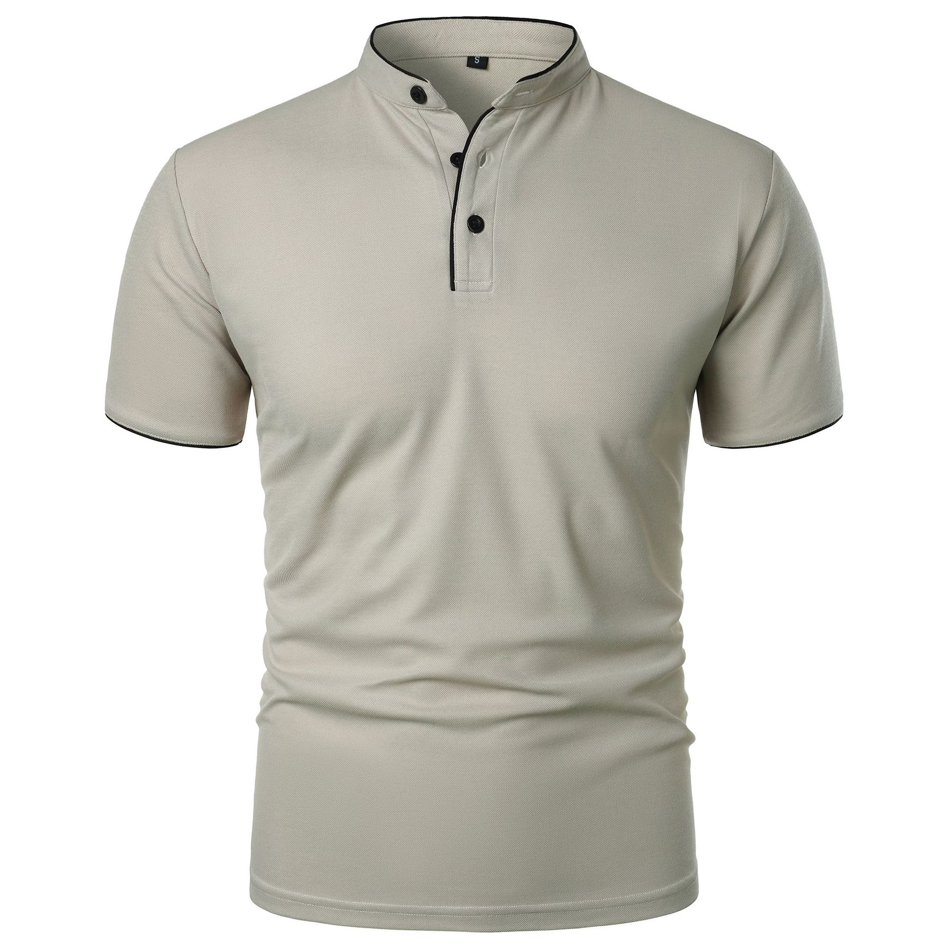 Camiseta de Hombre de Manga Corta Color Sólido de Corte Ajustado | Ideal para Verano