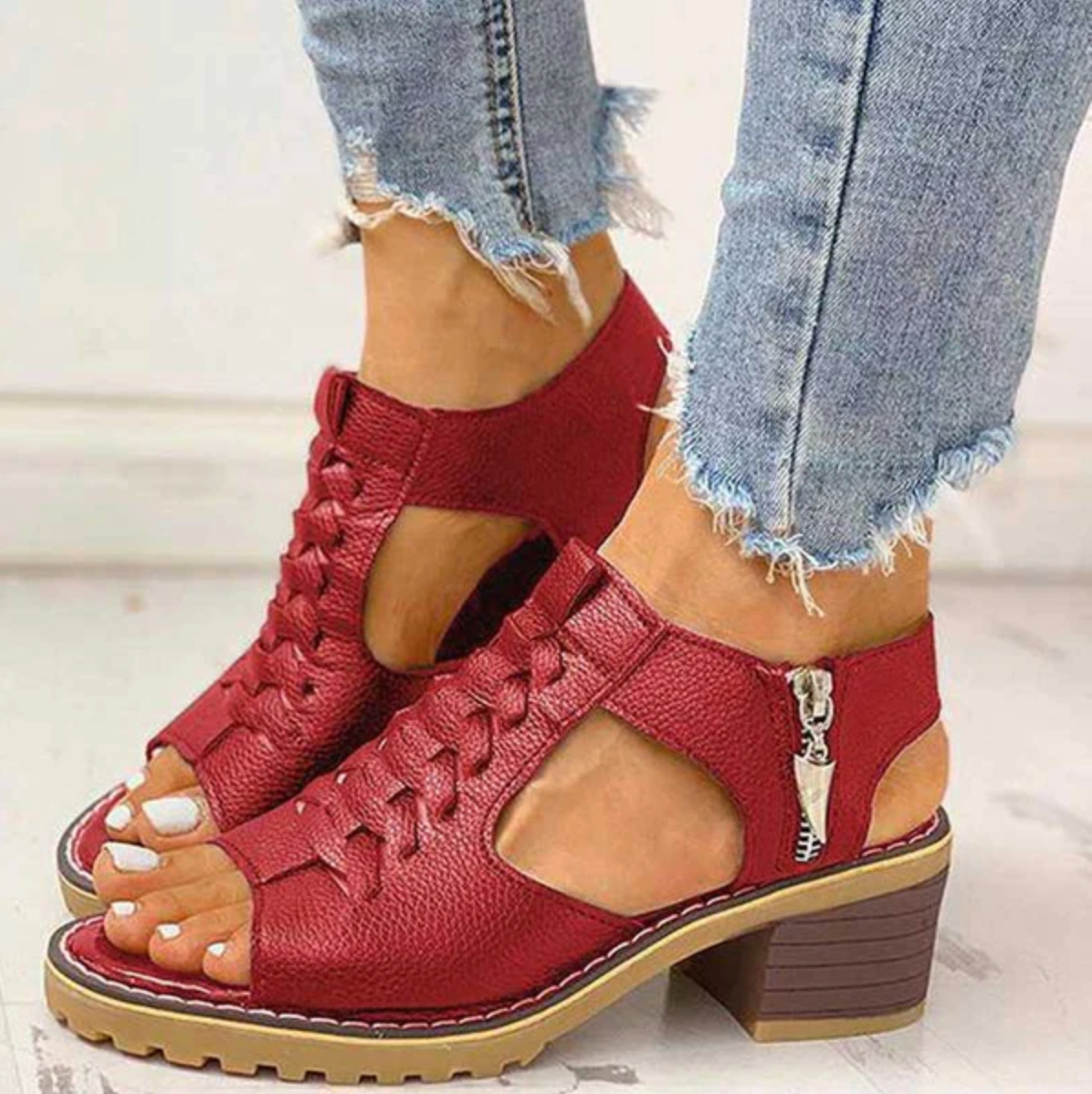 Sandalias de tacón alto con ajuste de soporte y diseño transpirable | Ideal para verano
