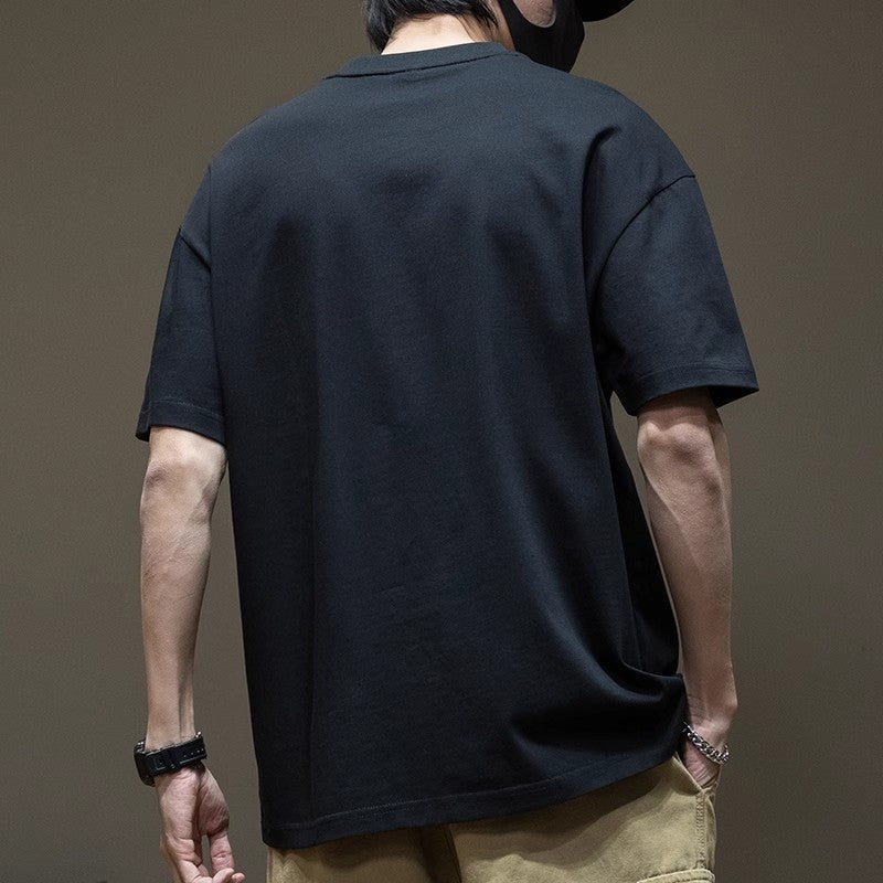 Camiseta Holgada con Cuello Redondo y Estampado de Letras | Ideal para Verano
