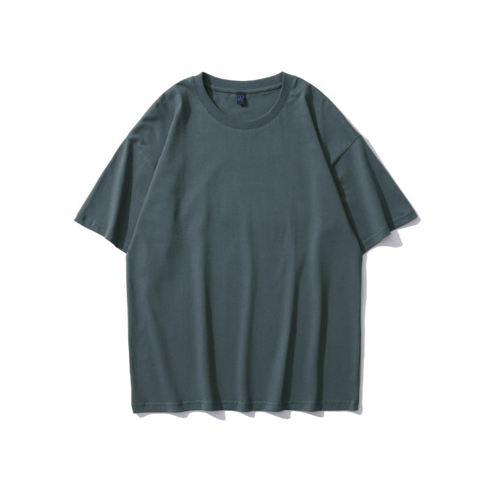 Camiseta de Algodón de Manga Corta de Peso Pesado Ideal para Verano