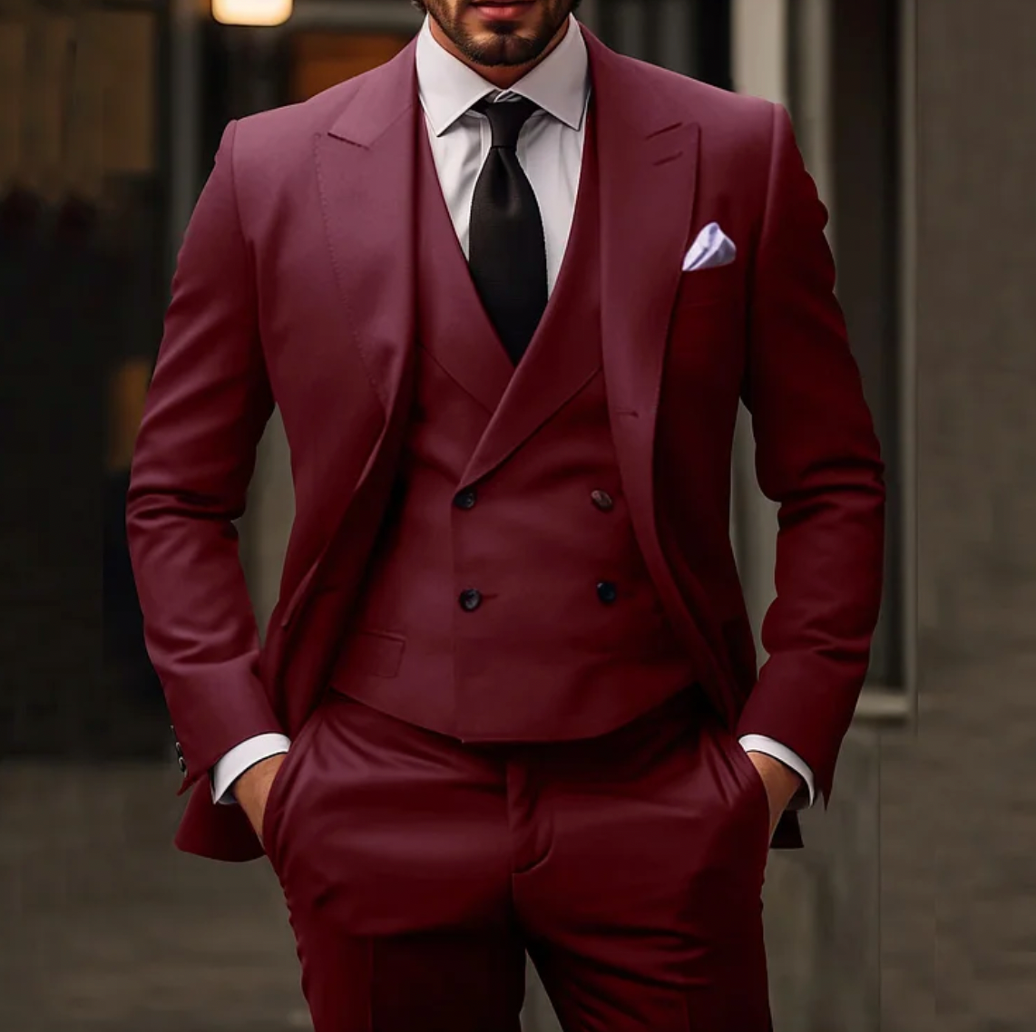 Traje de Hombre de Tres Piezas con Blazer, Chaleco y Pantalón | Ideal para Todas las Estaciones