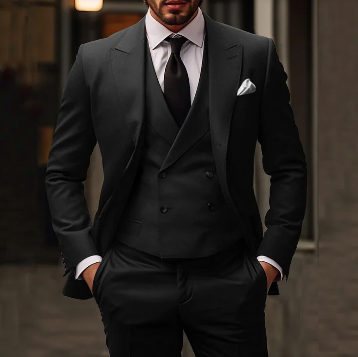 Traje de Hombre de Tres Piezas con Blazer, Chaleco y Pantalón | Ideal para Todas las Estaciones