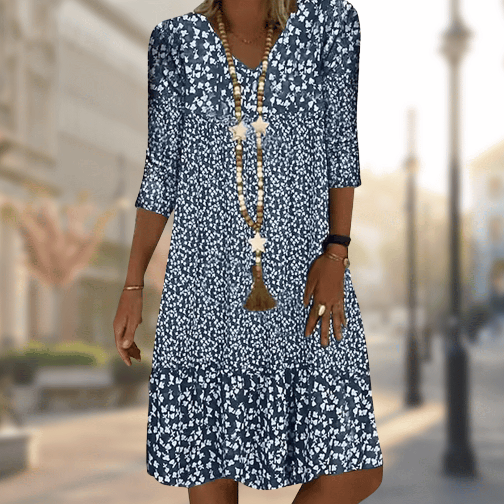 Vestido Elegante Para Mujer Con Corte Favorable Y Mangas Largas | Ideal Para Primavera Y Otoño