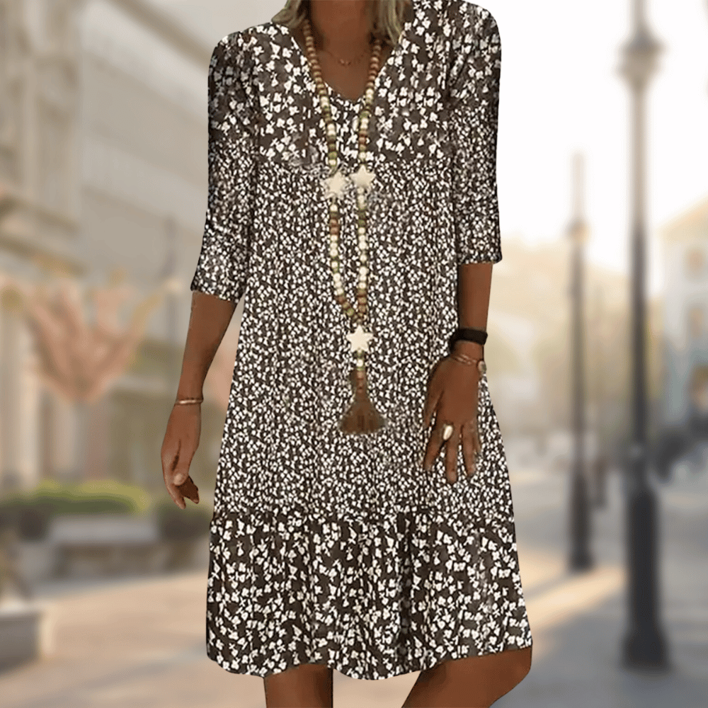 Vestido Elegante Para Mujer Con Corte Favorable Y Mangas Largas | Ideal Para Primavera Y Otoño