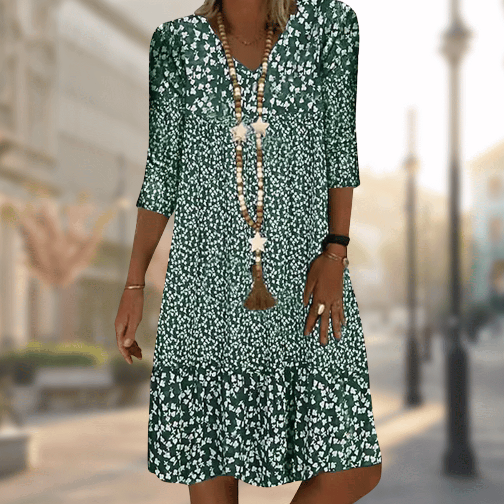 Vestido Elegante Para Mujer Con Corte Favorable Y Mangas Largas | Ideal Para Primavera Y Otoño