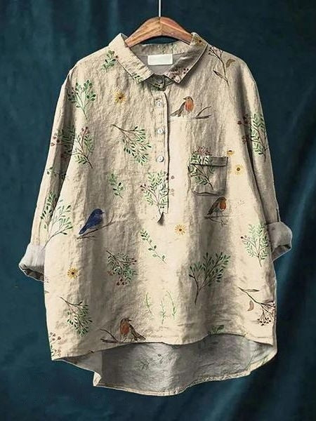Blusa de estampado floral con tela ligera | Ideal para primavera y verano