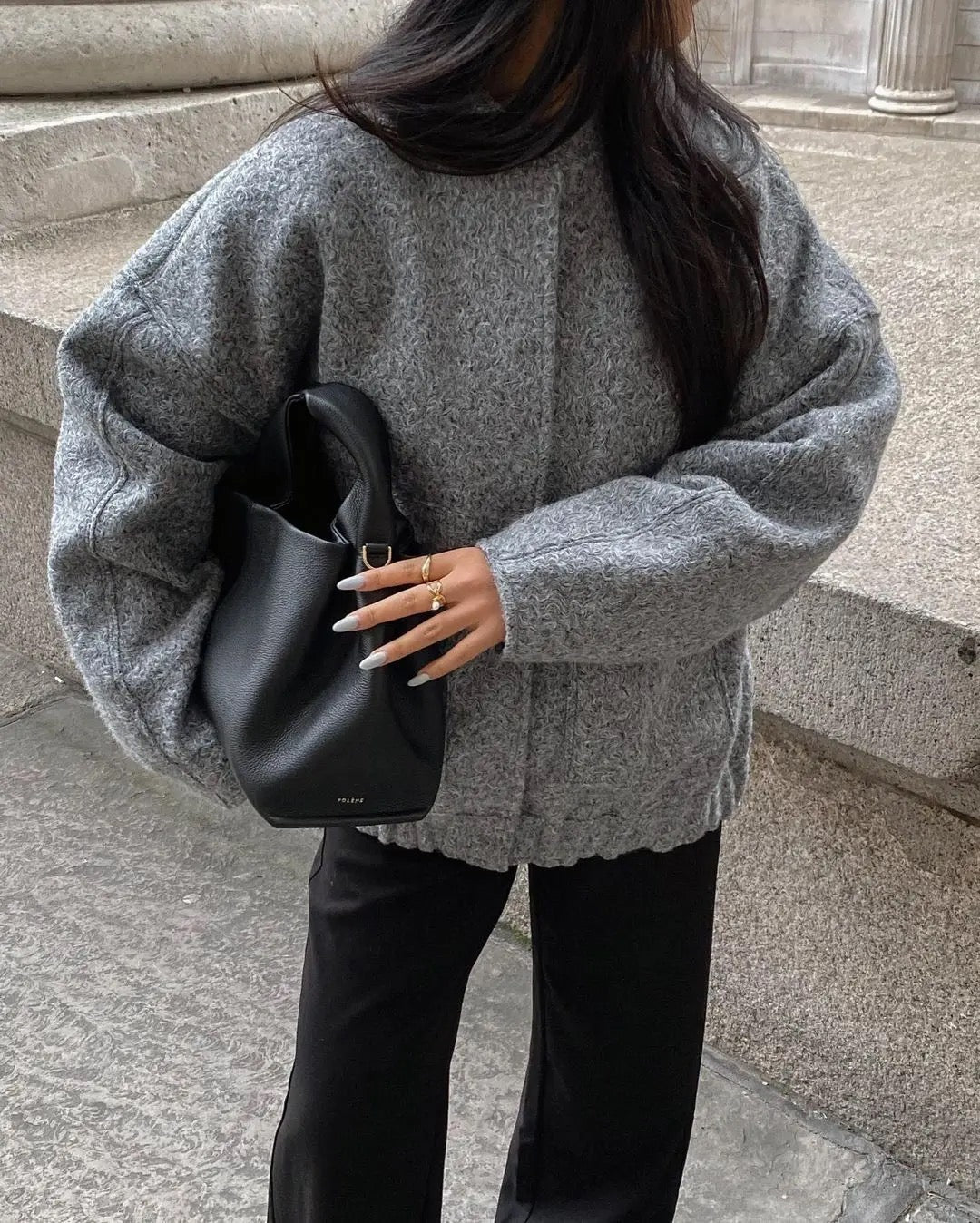 Chaqueta de tweed cálida para mujer con diseño clásico | Ideal para invierno