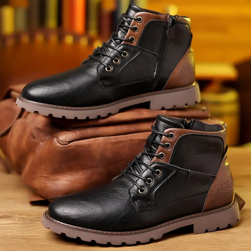 Botines De Cuero Con Cremallera Lateral | Ideal Para Otoño Y Invierno