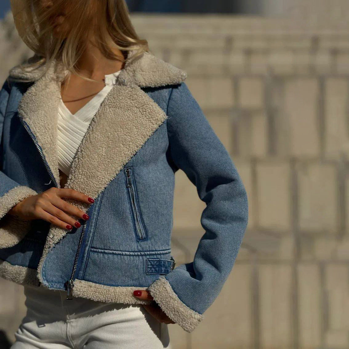 Chaqueta Vaquera Forrada con Felpa | Ideal para Invierno