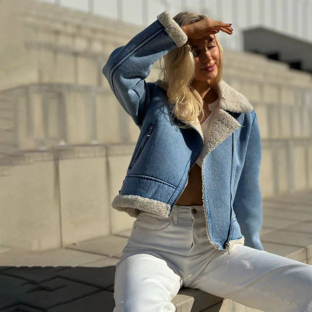 Chaqueta Vaquera Forrada con Felpa | Ideal para Invierno