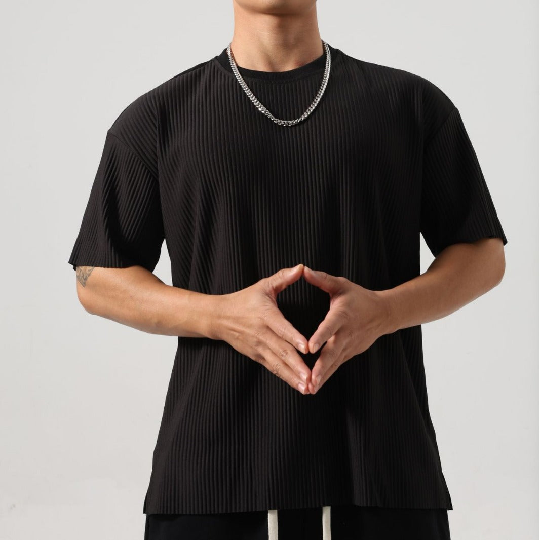 Camiseta Deportiva de Hombre de Manga Larga a Rayas y Corte Suelto | Ideal para Primavera y Otoño