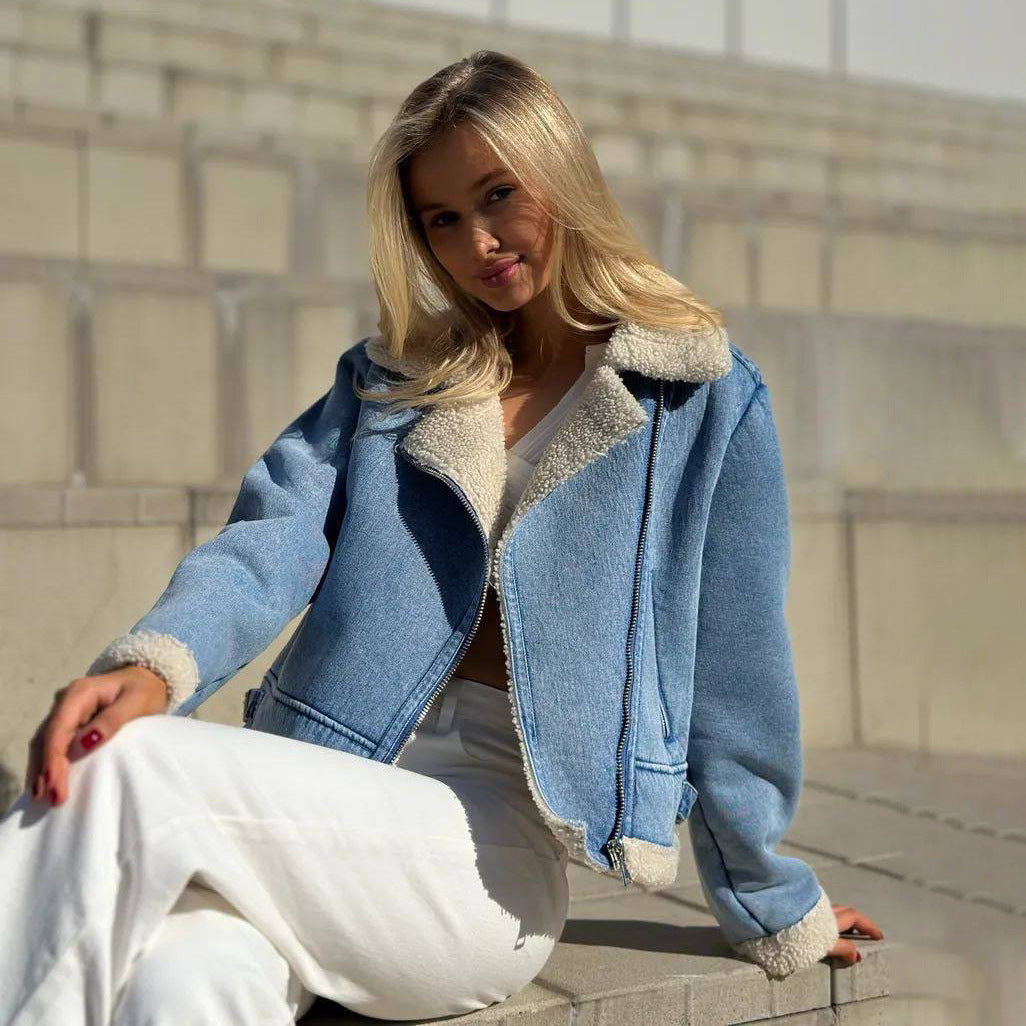 Chaqueta Vaquera Forrada con Felpa | Ideal para Invierno