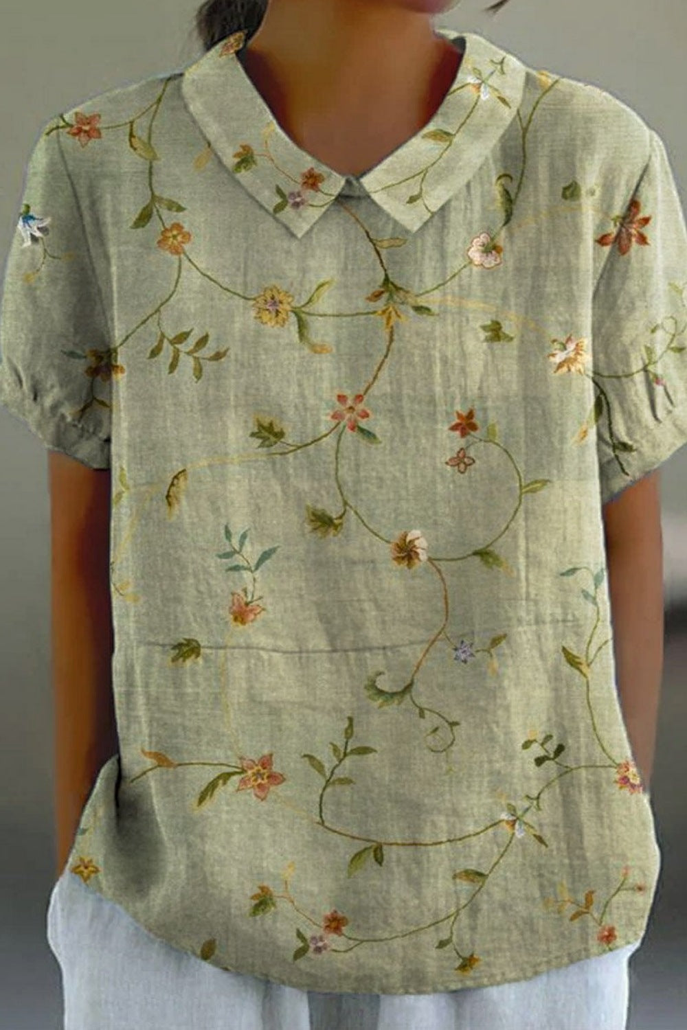Blusa con estampado floral y mangas largas | Ideal para primavera y otoño