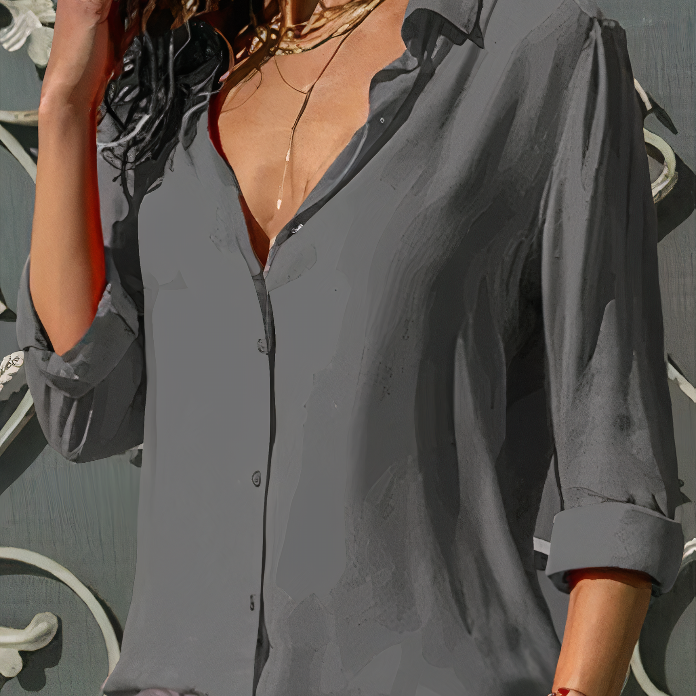 Blusa de manga larga con diseño refinado | Ideal para primavera y otoño