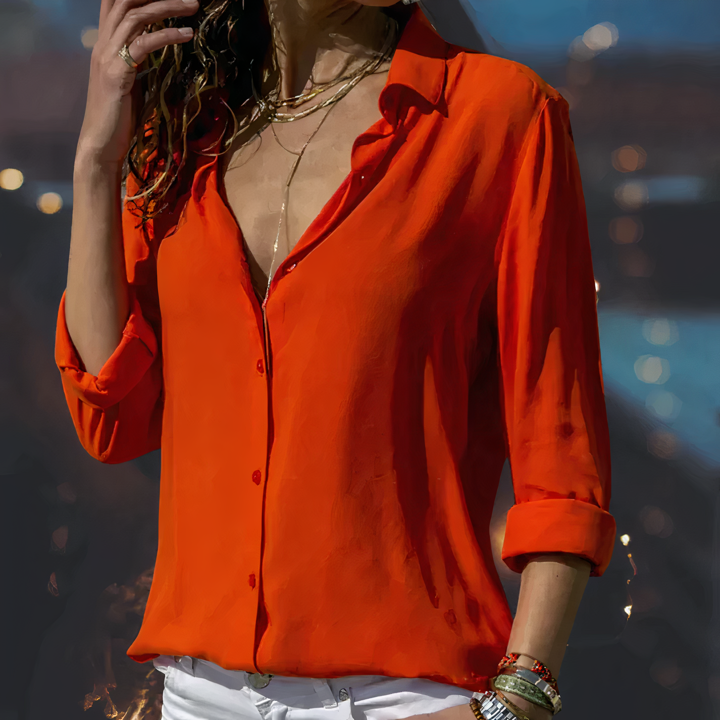 Blusa de manga larga con diseño refinado | Ideal para primavera y otoño