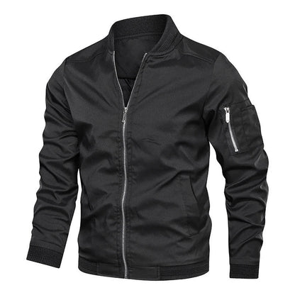Chaqueta Bomber Ligera con Cremallera y Puños Elásticos para Hombre | Ideal para Primavera y Otoño