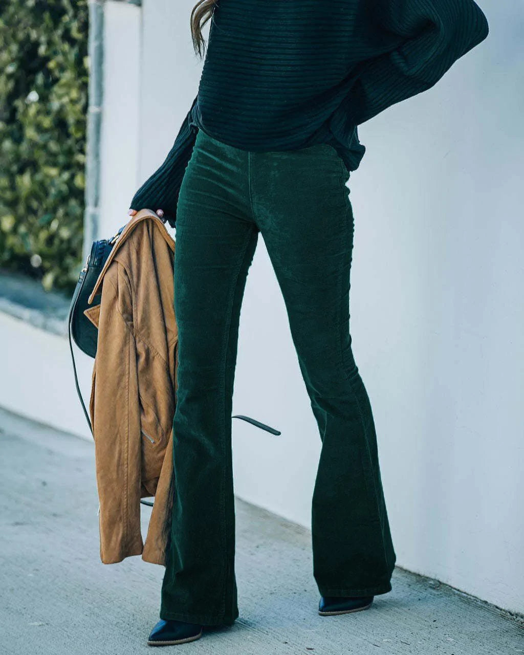 Pantalones Acampanados De Cintura Alta Para Mujer | Ideal Para Primavera Y Otoño