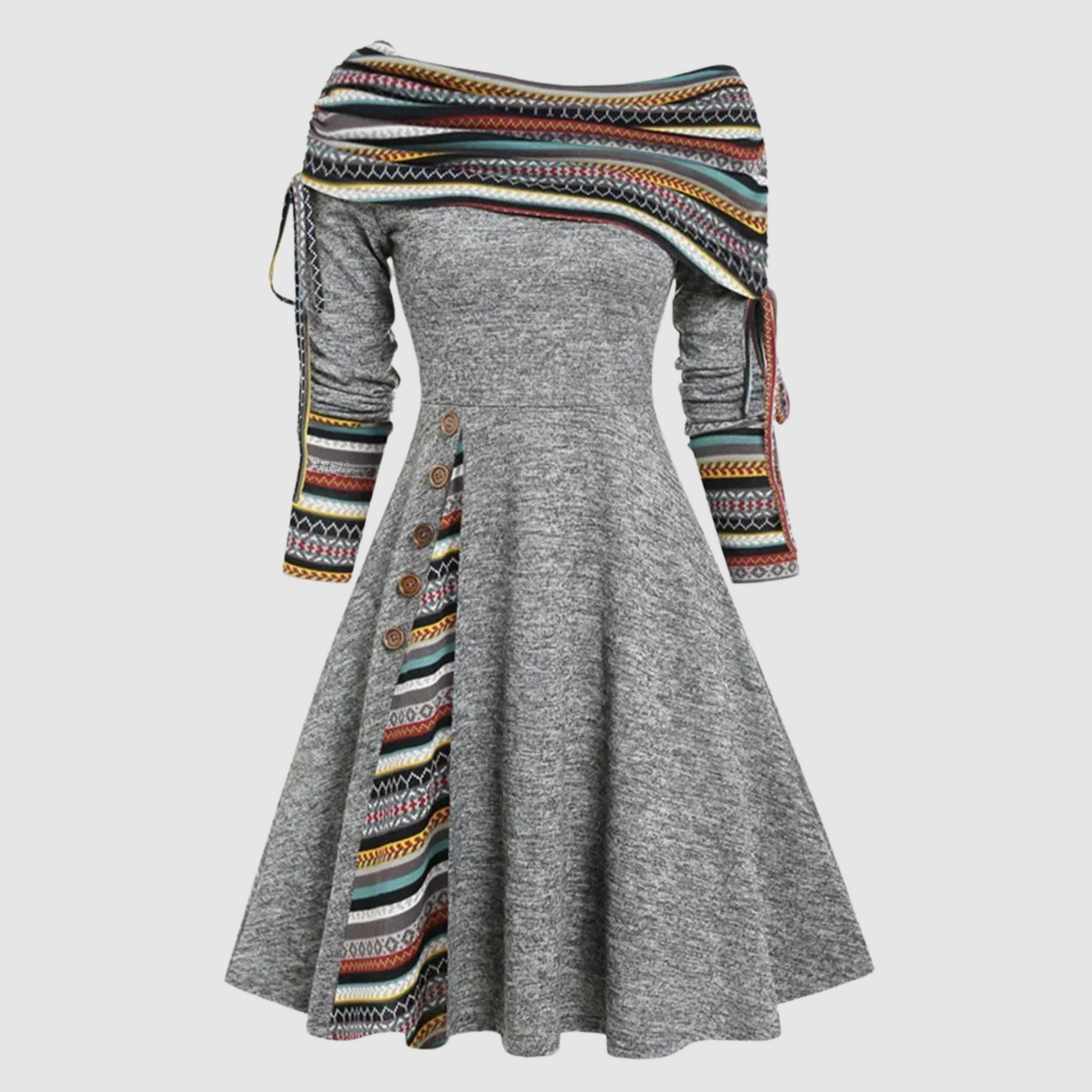 Vestido Corto De Punto De Manga Larga | Ideal Para Primavera Y Otoño