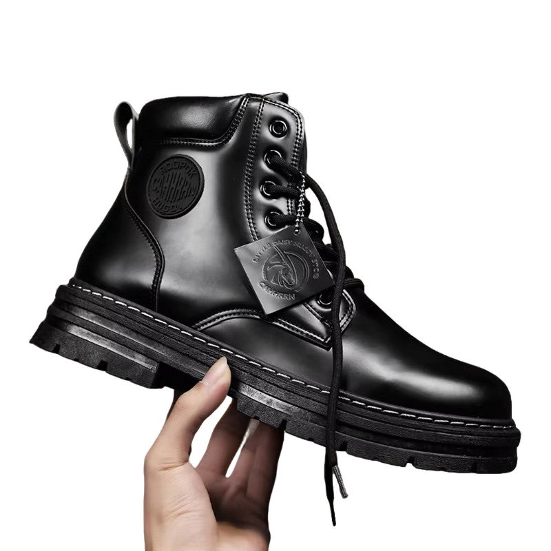 Botas de Tobillo de Cuero con Soporte de Arco y Suela Antideslizante - Calzado Cómodo y Duradero