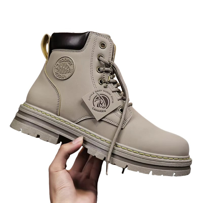 Botas de Tobillo de Cuero con Soporte de Arco y Suela Antideslizante - Calzado Cómodo y Duradero