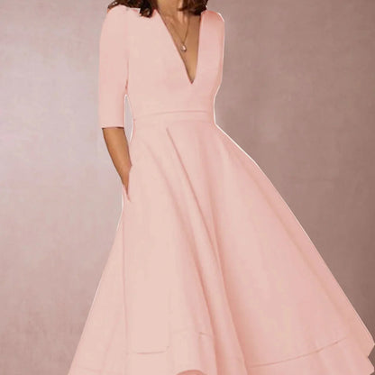 Vestido Vintage A-Line de los 60 con Falda Acampanada | Ideal para Primavera y Otoño