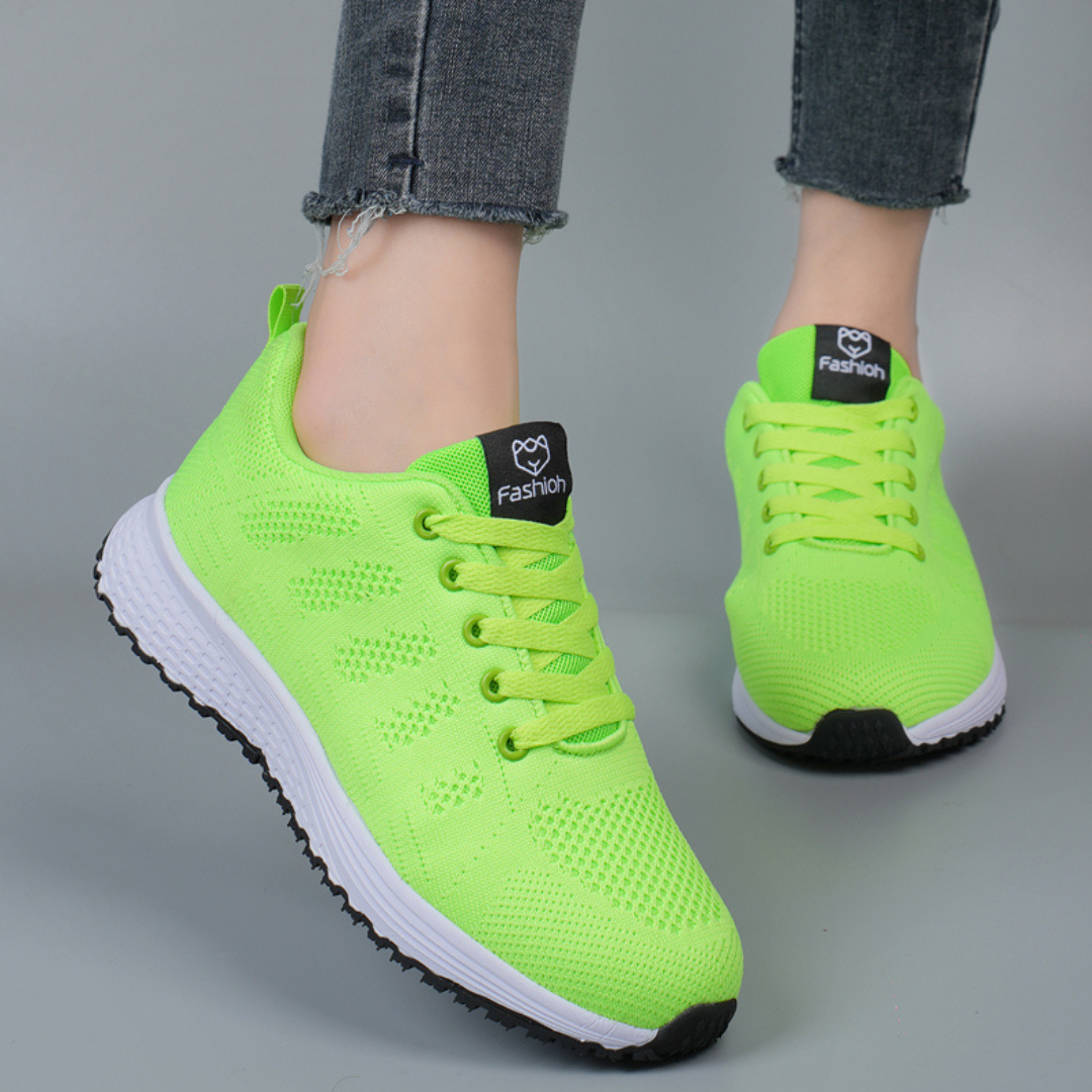 Zapatillas ligeras transpirables de punto con suela acolchada | Ideal para primavera y verano