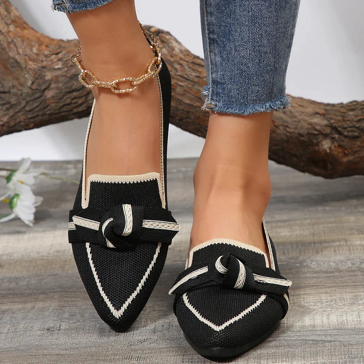 Zapato Casual de Punta Puntiaguda sin Cordones