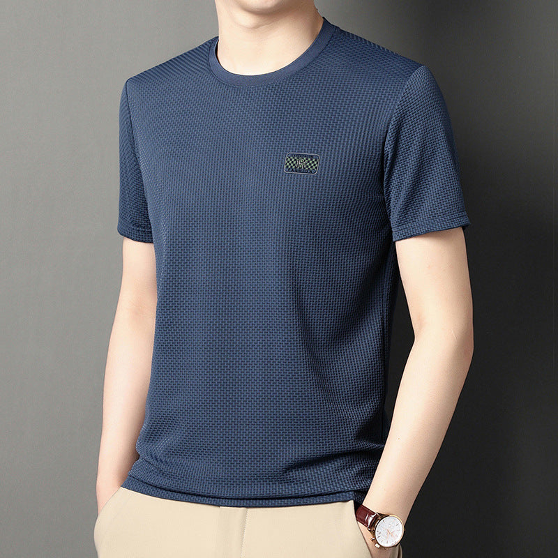 Camiseta de Hombre con Jacquard de Manga Corta | Ideal para Verano