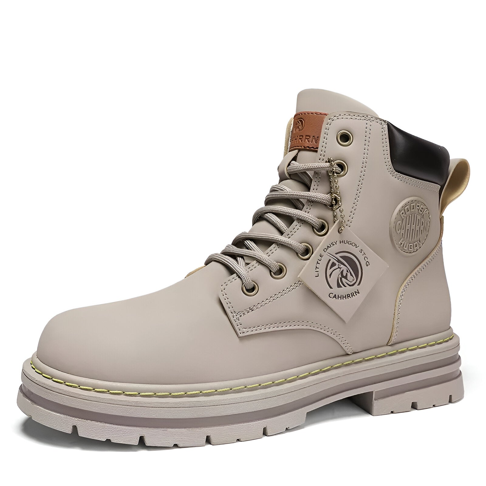 Botas de Tobillo de Cuero con Soporte de Arco y Suela Antideslizante - Calzado Cómodo y Duradero