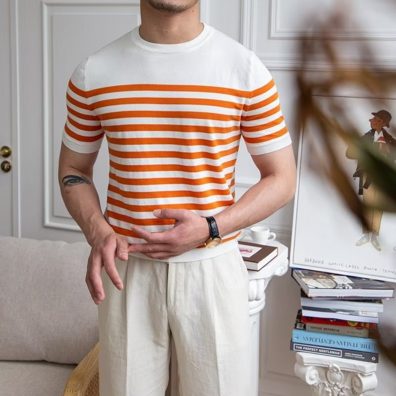 Camiseta de Manga Corta a Rayas | Ideal para el Verano