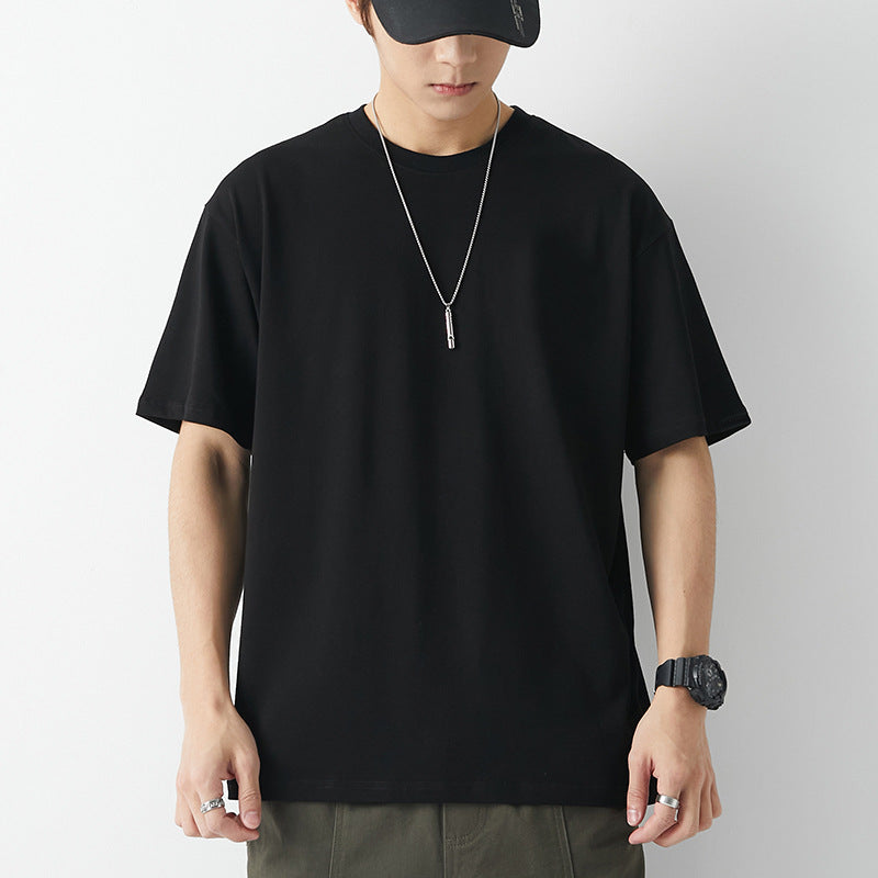 Camiseta de Algodón de Manga Corta de Peso Pesado Ideal para Verano