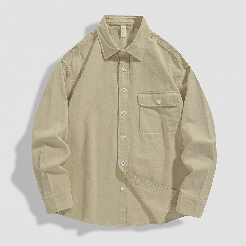 Chaqueta Camisa de Algodón de Corte Holgado para Hombre | Ideal para Todas las Estaciones