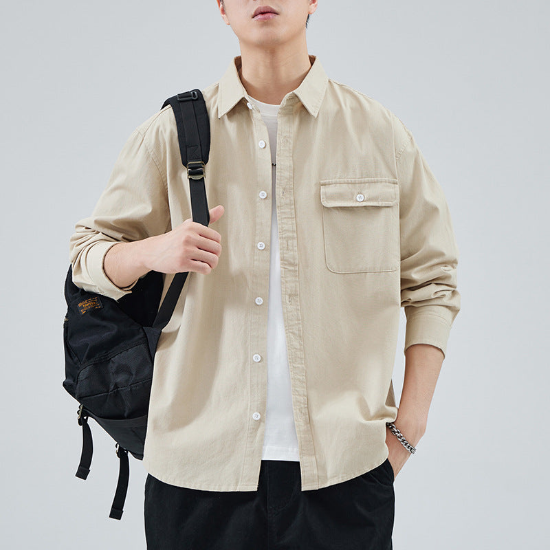 Chaqueta Camisa de Algodón de Corte Holgado para Hombre | Ideal para Todas las Estaciones