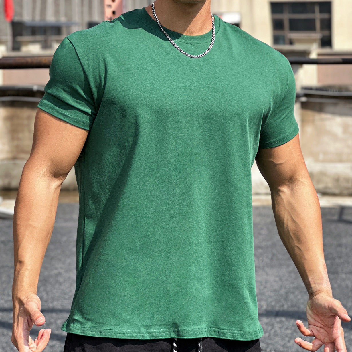 Camiseta Deportiva de Algodón de Corte Suelto y Manga Corta | Ideal para Verano